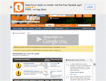 Tablet Screenshot of mundoreptil.com